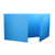 Premium Corrugated Plastic Study Carrels, Blue, 12'' x 4.5'', Pack of 24
