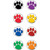 Colorful Paw Prints Mini Stickers, 3/8'', Pack of 528