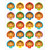 Turkeys Stickers, Pack of 72