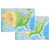Smart Poly Learning Mat, 12'' x 17'', Double-Sided, . hysical Map