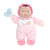 Lil' Hugs Baby's First Soft Doll, Vinyl Face, Pastel Outfits with Rattle, 12'' Asian
