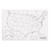 Learning Walls, United States Map, 48'' x 72'', 1 Piece