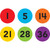 Spot On Numbers 1-36 Floor Markers, 4''