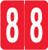 VRE/GBS Numeric Label - 8860 Series (Rolls) - 8 - Red