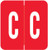 VRE/GBS Alphabetic Labels - 8850 Series (Rolls) C- Red
