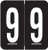 VRE/GBS Numeric Label - 8860 Series (Rolls) - 9 - Black