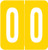 VRE/GBS Numeric Label - 8860 Series (Rolls) - 0 - Yellow