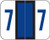 TAB Numeric Label  - TPNV Series (Rolls) - 7 - Purple