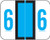 TAB Numeric Label  - TPNV Series (Rolls) - 6 - Blue