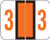 Smead Numeric Label - BCCRN Series (Rolls) - 3 - Orange