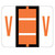 Smead Alphabetic Labels - BCCR Series (Rolls) V- Dk. Orange
