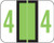 Smead Numeric Label - BCCRN Series (Rolls) - 4 - Fl. Green