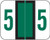 Smead Numeric Label - BCCRN Series (Rolls) - 5 - Green