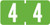 TAB Numeric Label  - TBVN Series (Rolls) - 4 - Green