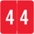 Sav-Tyme/SFI Numeric Label - STNM Series (Rolls) - 4 - Red