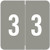 Sav-Tyme/SFI Numeric Label - STNM Series (Rolls) - 3 - Gray