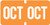 TAB Month Labels - TMLV Series (Rolls) - October/Orange