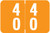 Smead Numeric Label - DDS Series (Rolls) - 40 - Orange