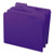 Smead Colored Top Tab File Folder, Purple, Letter Size, 11 pt Stock, 1/3-Cut Tabs in Assorted Positions, Reinforced Tab -  Fasteners in Positions 1 & 3 - 100/Box