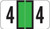 Safeguard Numeric Label - SGNM Series (Rolls) - 4 - Lt. Green