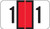 Safeguard Numeric Label - SGNM Series (Rolls) - 1 - Red