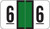 Safeguard Numeric Label - SGNM Series (Rolls) - 6 - Dk. Green