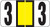 Reynolds and Reynolds Numeric Label (Rolls) - 3 - Yellow