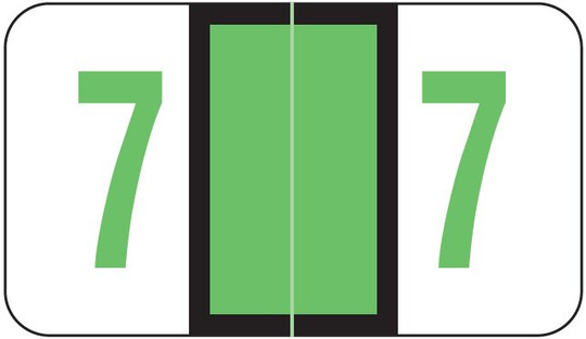 POS Numeric Label - 3500 Series (Rolls) - 7 - Lt. Green