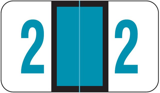 POS Numeric Label - 3500 Series (Rolls) - 2 - Blue