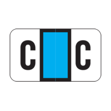 POS Alphabetic Labels - 2000 Series (Sheets for binder) - Letter -  C- Lt. Blue - 240 Labels Per Pack