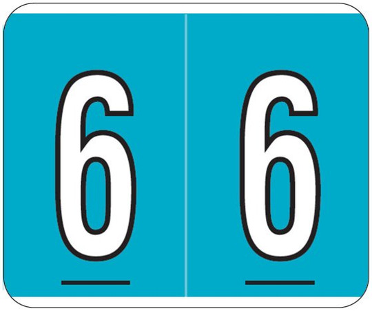 Kardex Numeric Label - PSF-138 Series (Rolls) - 6 - Blue