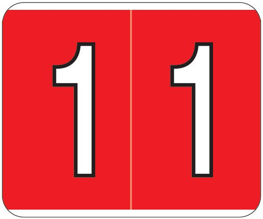 Kardex Numeric Label - PSF-138 Series (Rolls) - 1 - Red