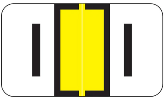 JETER Alphabetic Labels - 7200 Series (Rolls) I- Yellow