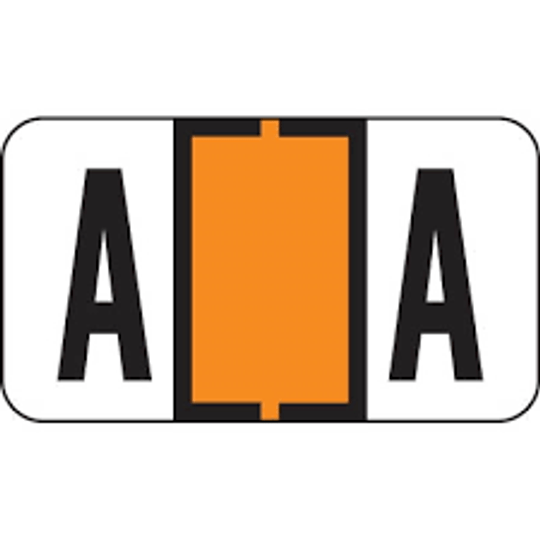 JETER Alphabetic Labels - 5800 Series (Sheets for Binder; 240 Labels Total) A- ***Fluorescent Orange***