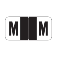 JETER Alphabetic Labels - 2900 Series (Rolls) M- Black