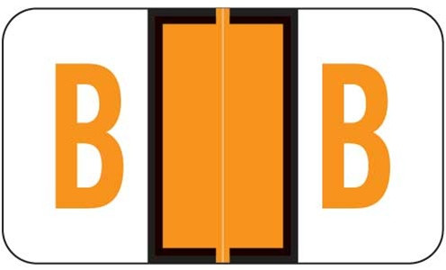 JETER Alphabetic Label - 5100 Series (Rolls) B - Lt. Orange