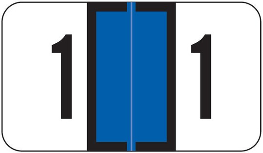 JETER Numeric Label - 2600 Series (Rolls) - 1 - Dk. Blue