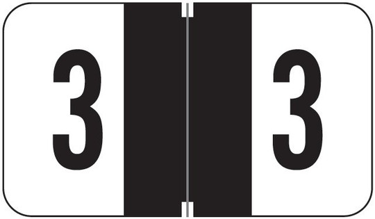JETER Numeric Label - 2600 Series (Rolls) - 3 - Black