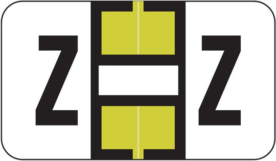JETER Alphabetic Labels - 0200 Series (Rolls) - Z - Gold