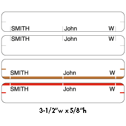 Tab Compatible 1390 series label 3-1/2 in. W x 5/8 in. H