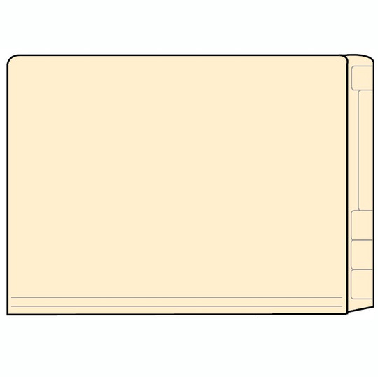 Jeter Mini End Tab File Folder With Black Printed Guidelines on End Tab - 11 Pt. - Box of 100