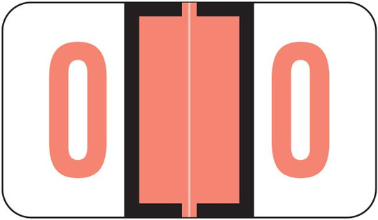 JETER Numeric Label - 6100 Series (Rolls) - 0 - Pink