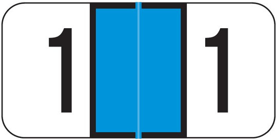 JETER Numeric Label - 3000 Series (Rolls) - 1 - Lt. Blue
