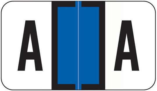 JETER Alphabetic Labels - 0200 Series (Rolls) - A - Dk Blue