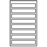 TabQuick Label Sheet 8-Up for InkJet - 7.75 x 1.66" - 50 Sheets, 400 Labels/Box
