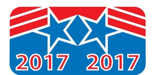 God Bless America Yearband Label (Rolls of 500) - 2017 - Red/White/Blue - GBAY Series - Laminated