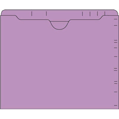 Lateral Drawer File Jackets - Lavender - 9-1/2" H x 11-3/4" W - Double Ply Top Tab - 100/Box
