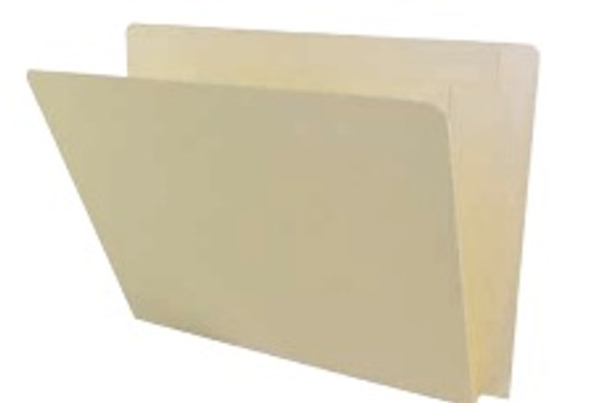 Ames Compatible End Tab Folders With Fasteners in Positions 1 & 3, 11 Point Manila, Letter Size with Reinforced Top and Side, Box of 50