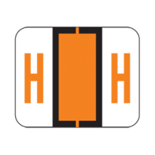 File Doctor Alphabetic Labels - FDAV Series (Rolls) H- Orange