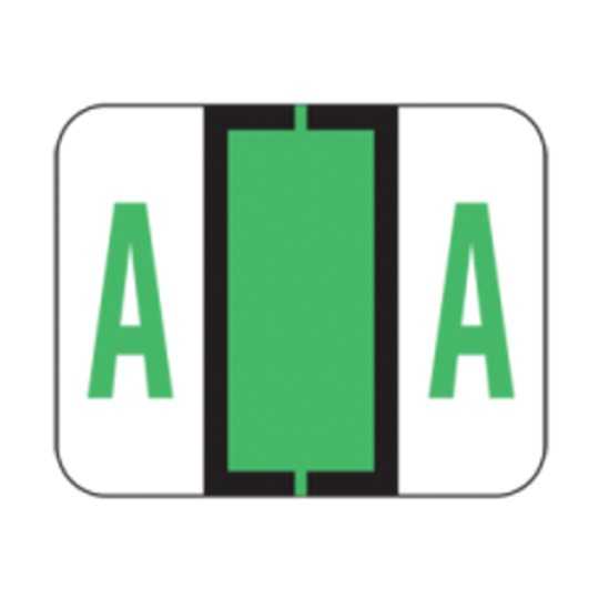 File Doctor Alphabetic Labels - FDAV Series (Rolls) A- Fl. Green